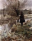 Famous Fishing Paintings - Pike Fishing in January